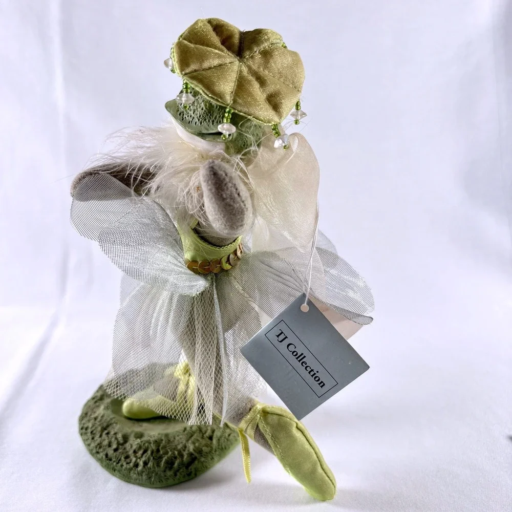 Vintage TJ Collection Whimsical Green Fairy Ballerina Frog Figurine 8